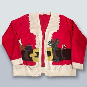 Target Ugly Christmas Cardigan Sweater Santa Suit Festive Christmas
